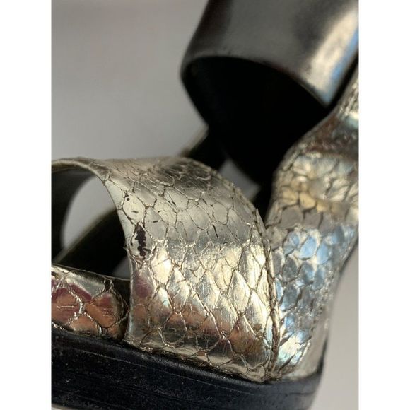 Womens Reed Krakoff Slingback Stiletto High Heel Size 38 EU 7.5 US Metalic 6064 - Picture 12 of 14